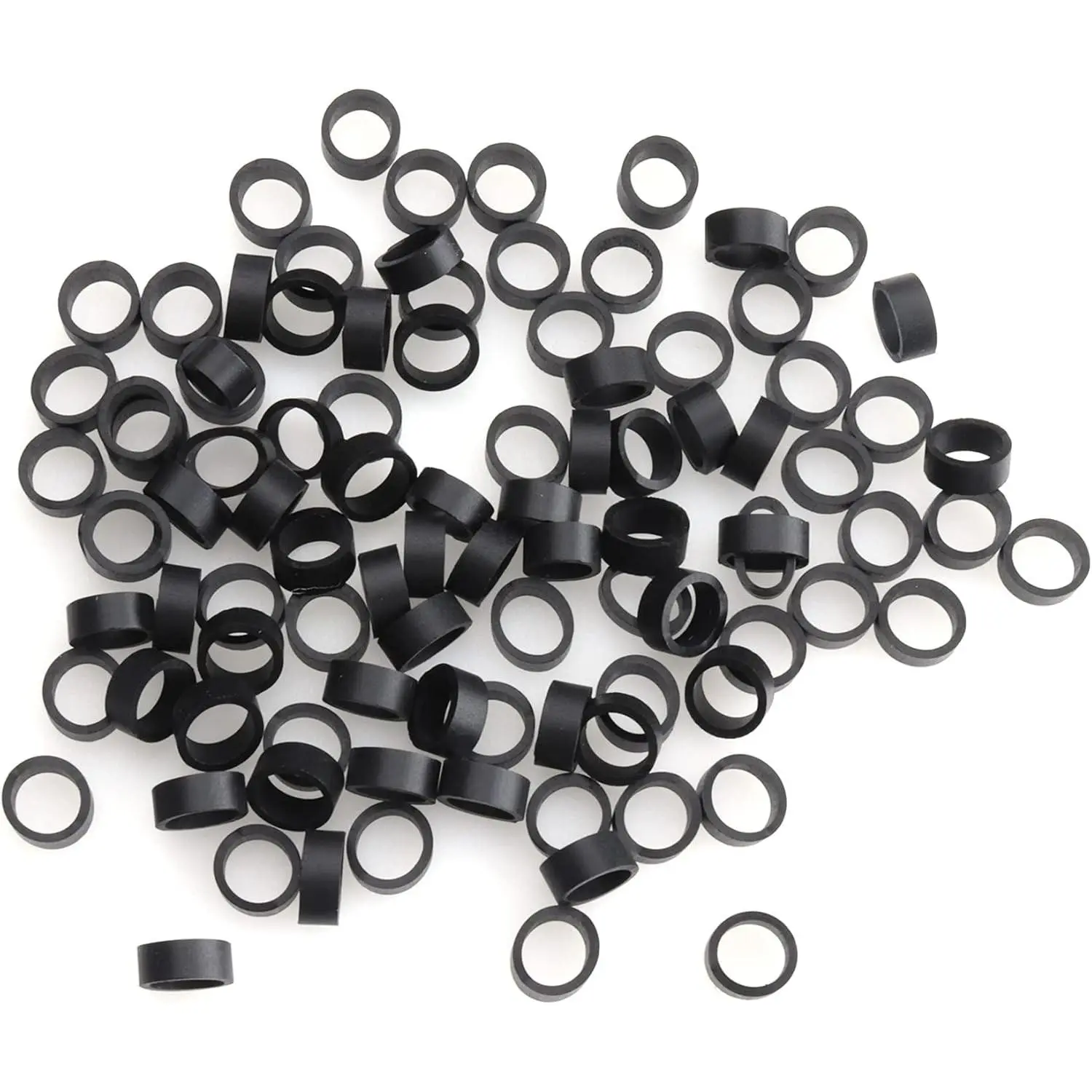 200 Pcs Silicone Cable Ties 12 MM OD Reusable Rubber Bands for Wire Cord Cable Management Home Office School Organization (Black)