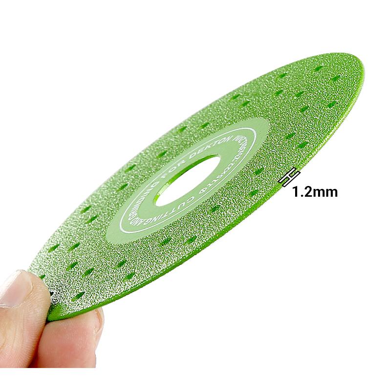 LOZLIN 1PCS/3PCS 115mm Diamond Saw Blades For Cutting And Grinding Tile And Marble,Ceramic, 45 Degree Chamfered Cutting Disc Porous Design, Angle Grinder Tools