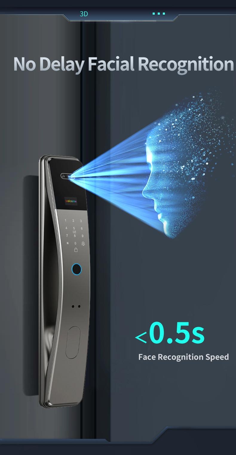 7 in 1 Keyless Entry Fingerprint Door Lock with Palm and Face ID, Heavy Duty Aluminum Smart Lock, Compatible with Wishome App, 6068 Mortis, Fingerprint Smart Locks 7 in 1 Keyless Entry Fingerprint Door Lock with Palm and Face ID, Heavy Duty Aluminum Smart Lock, Compatible with Wishome App, 6068 Mortis, Fingerprint Smart Locks