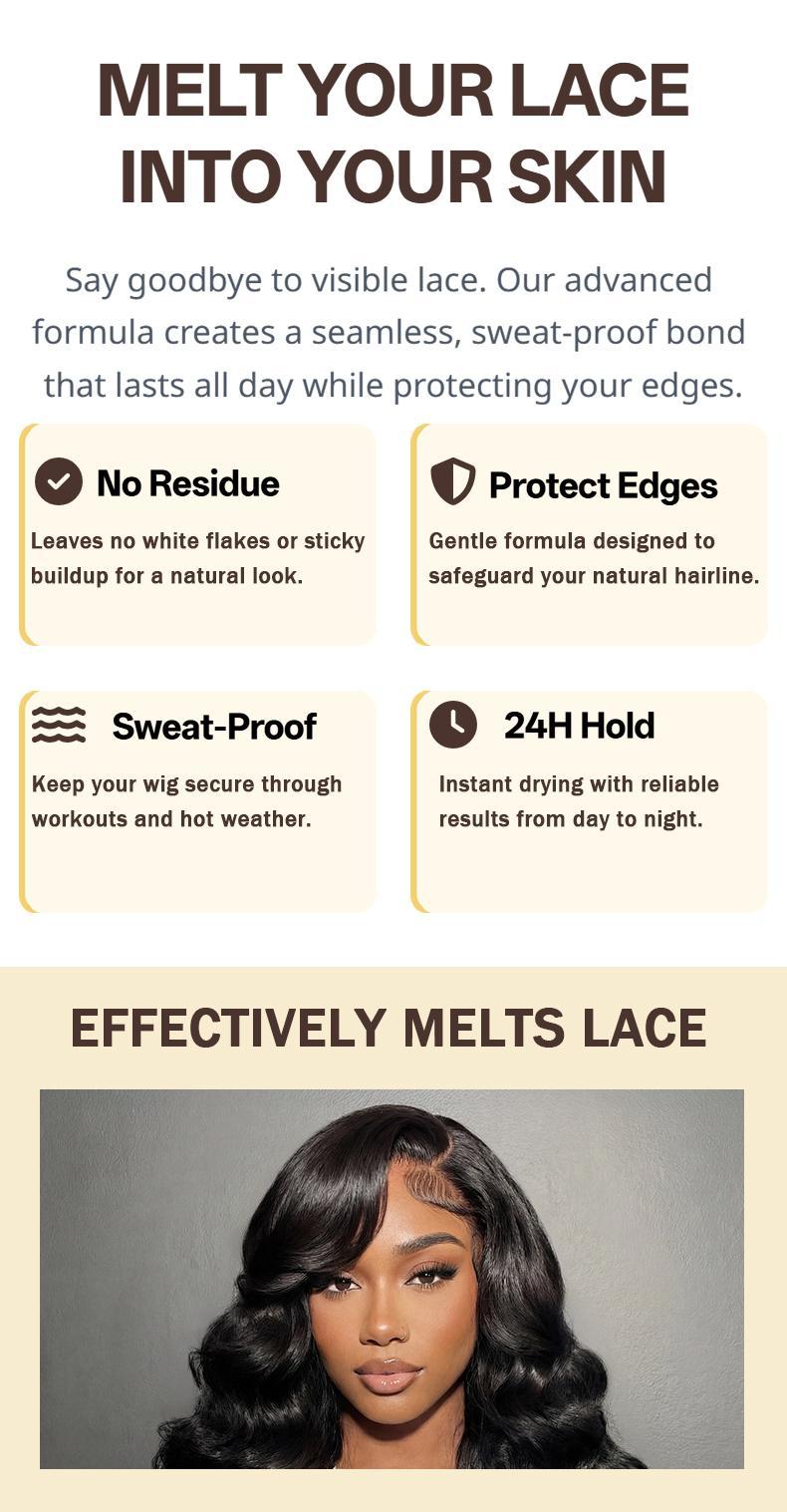 Hilogo Lace Melt Spray for Wig Install | Strong Hold & Natural Hairline Lace Melting Spray for Ashy Lace - Sweat-Proof & Slay-Proof Haircare Spray 6.09 FL OZ 180 ML#SummerWins #DealsforYouDays