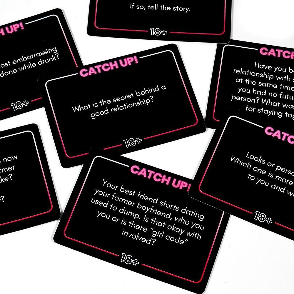 Catch Up! Girls Night 120 Cards, Icebreaker Game for Sister Gatherings, Adult Party Card Games, Birthday, Pre-Wedding, Singles Night