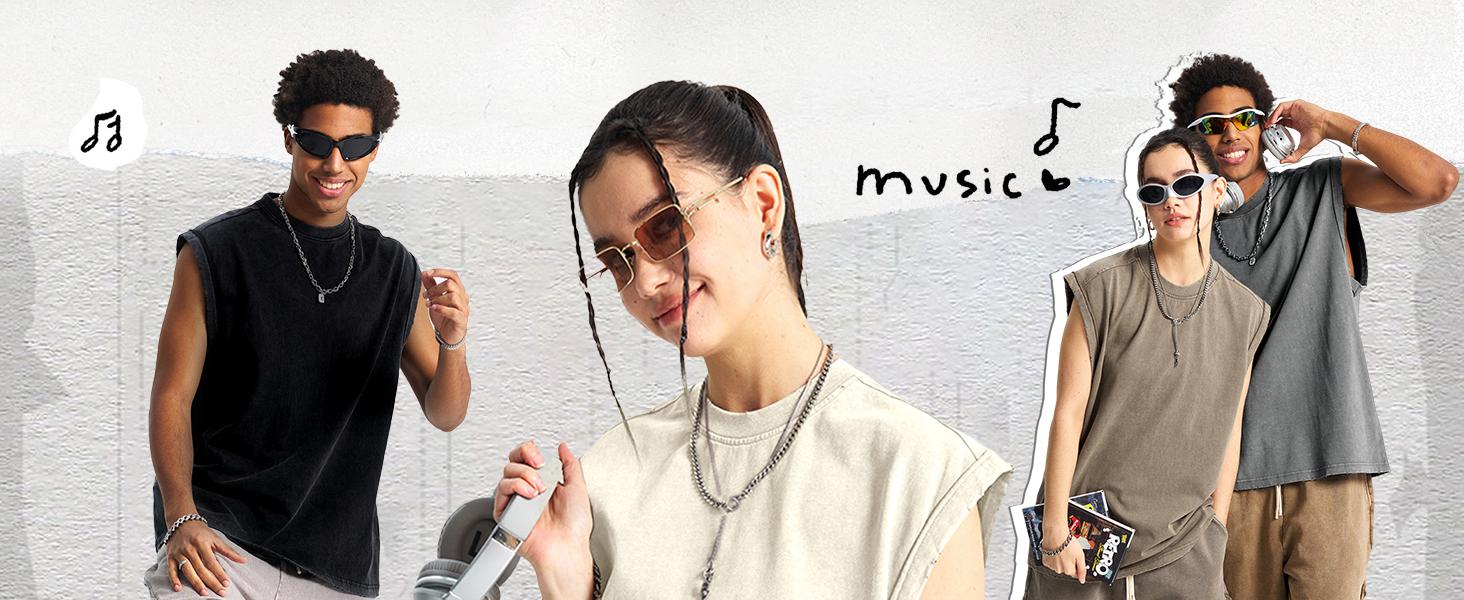 Gihuo Unisex Cotton Workout Tank Tops Sleeveless Acid Wash Tshirts Cut Off Muscle Shirts Loose Fit Running Gym Tees Unisex Vest T-shirt for Men & Women Classic Menswear Soft Baggy Outfits Oversized Stylish Vintage Gihuo Unisex Cotton Workout Tank Tops Sleeveless Acid Wash Tshirts Cut Off Muscle Shirts Loose Fit Running Gym Tees Unisex Vest T-shirt for Men & Women Classic Menswear Soft Baggy Outfits Oversized Stylish Vintage