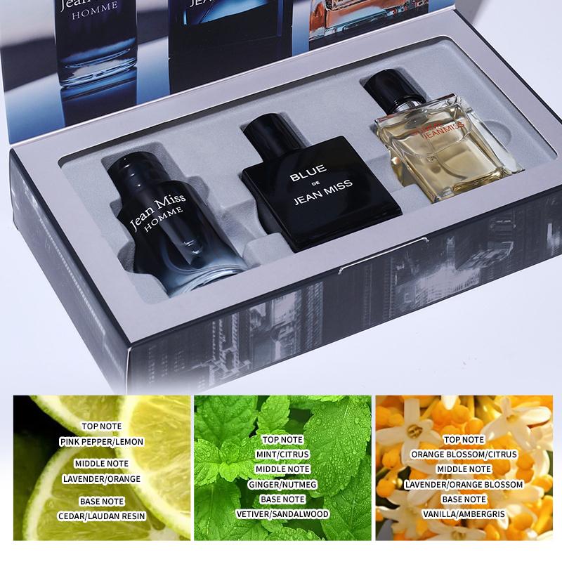 3 Counts 30ML Perfume Set, Cologne for Men & Women, Daily Use, Dates, Parties, Gift Idea for Boyfriend Girlfriend, Couples Fragrance Bundle