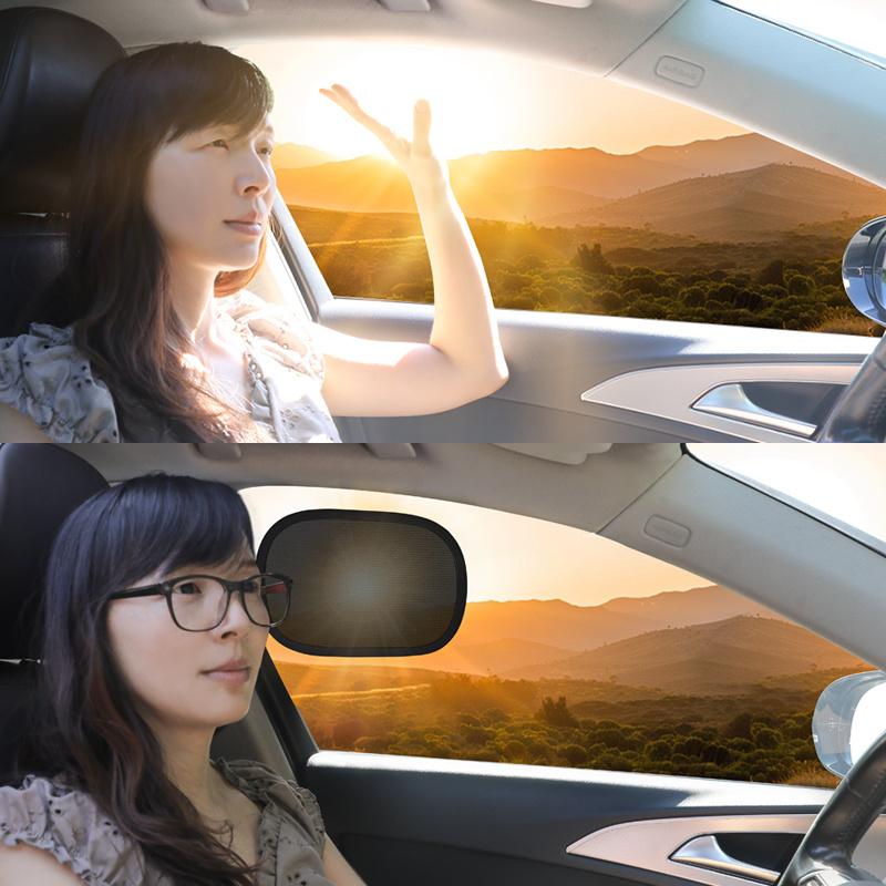 Two-piece mini-sunshade electrostatic film for summer car leaves no trace, and side window sunshade for summer car