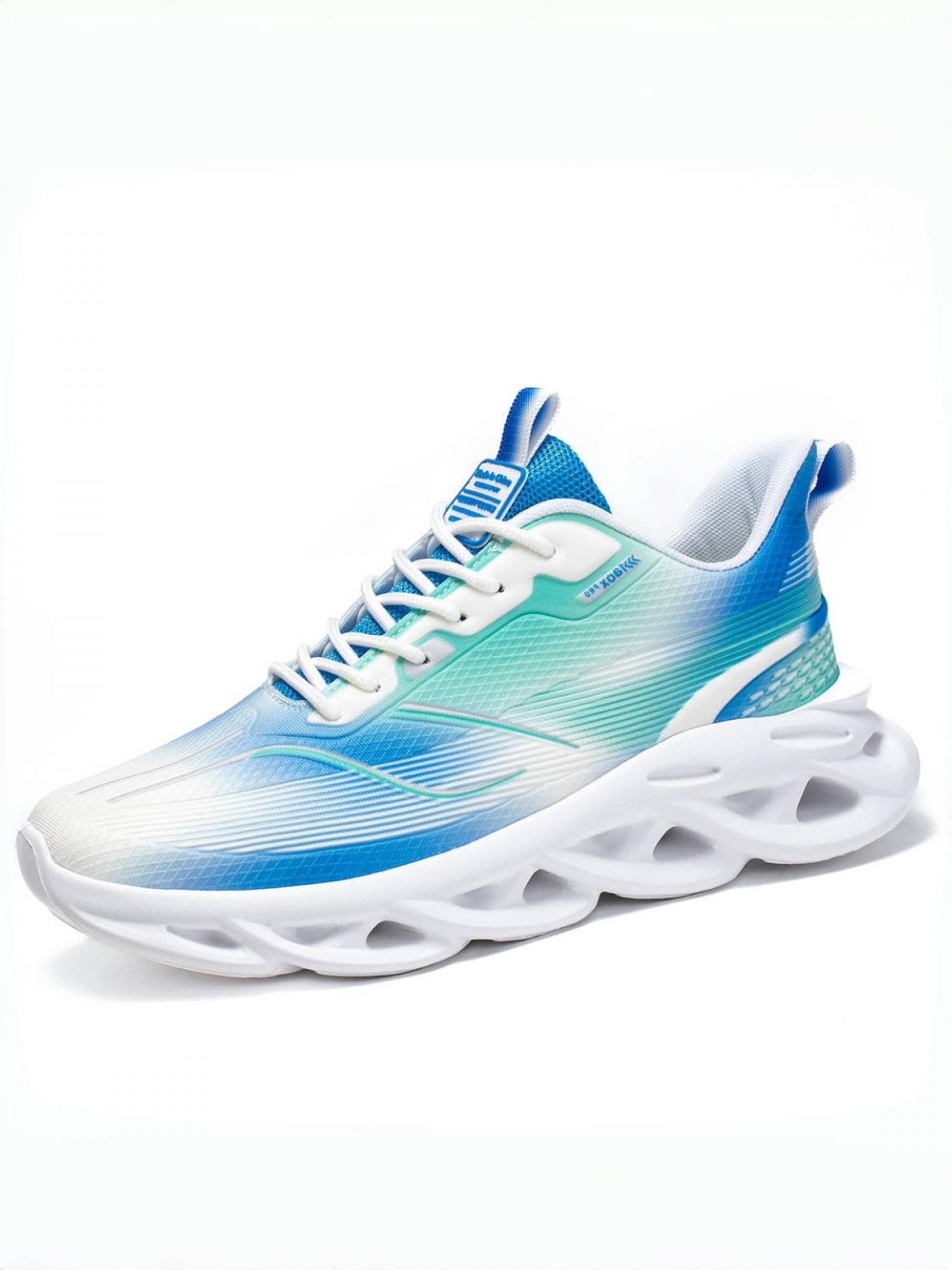 Men's Anti-Slip Wear-Resistant Full Blade Shoes: High Elastic Cushioning Outsole, Long Run Fatigue-Free Training Shoes