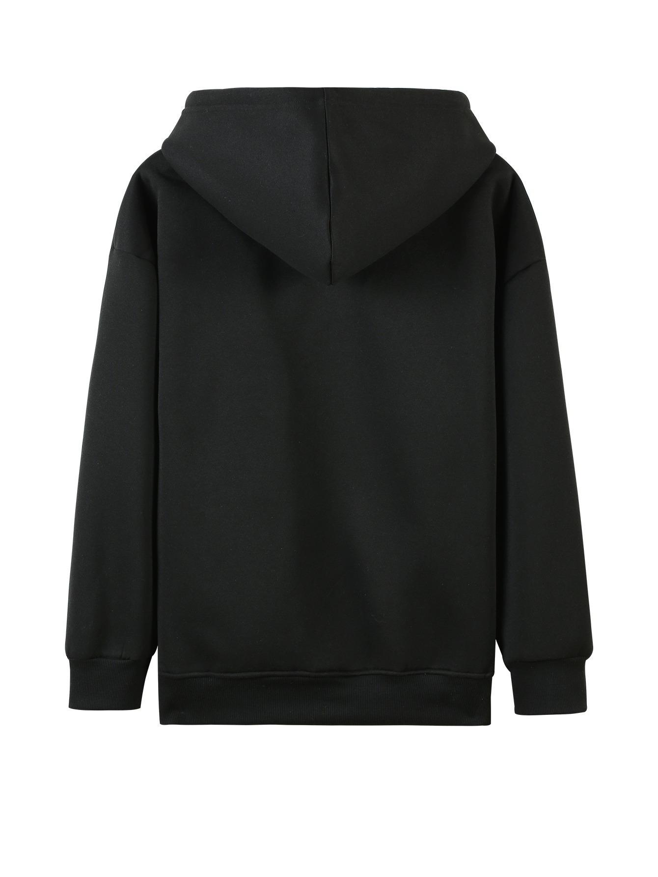 Women's Casual Zip Up Hoodie With Eye-Catching Heart Wave Print, Graphics On Chest And Sleeves, Comfortable Machine Washable Long Sleeve Hooded Jacket With Front Pockets For Daily Casual Wear