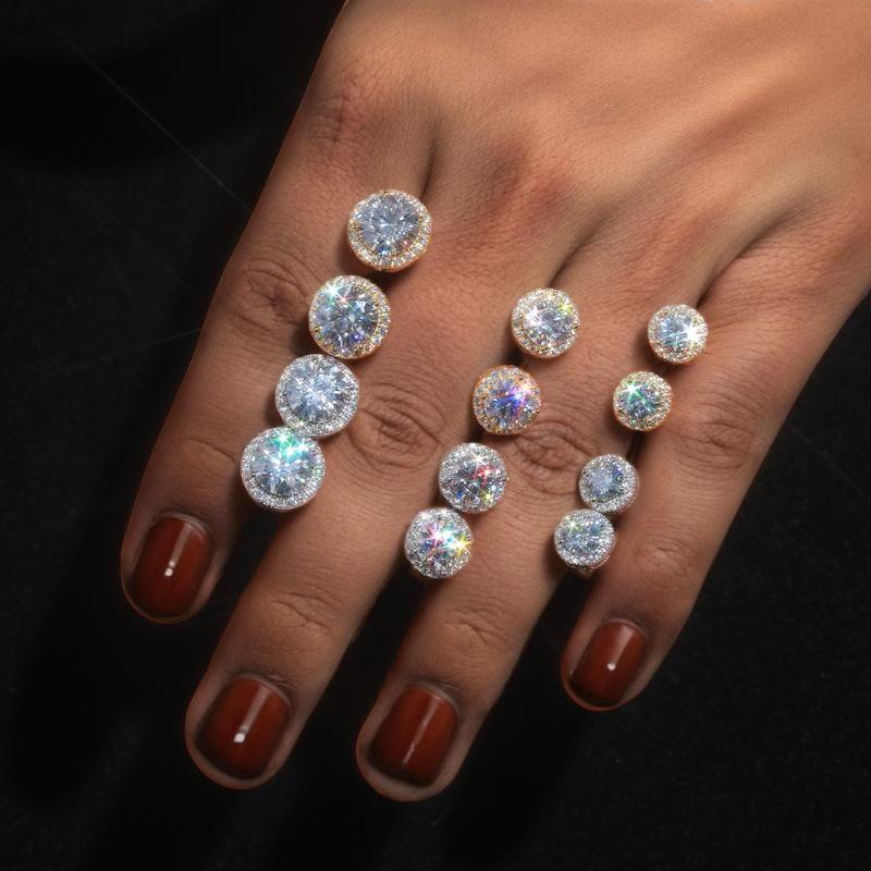 Delzzad 18k Gold-Plated Iced Out Halo Stud Earrings D Color VVS Synthetic Moissanite Stud Earrings Jewelry S925 Studs Perfect Birthday Mother’s Day Christmas Gift for Men Women Wedding Set Delzzad 18k Gold-Plated Iced Out Halo Stud Earrings D Color VVS Synthetic Moissanite Stud Earrings Jewelry S925 Studs Perfect Birthday Mother’s Day Christmas Gift for Men Women Wedding Set