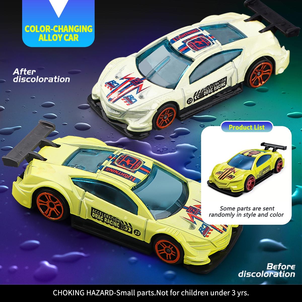 Uinle Baby Mini Alloy Color-Changing Car 1:64 Temperature-Sensitive Toy, Portable Kids Plaything for Boys, Best Birthday Gift for Ages 3+
