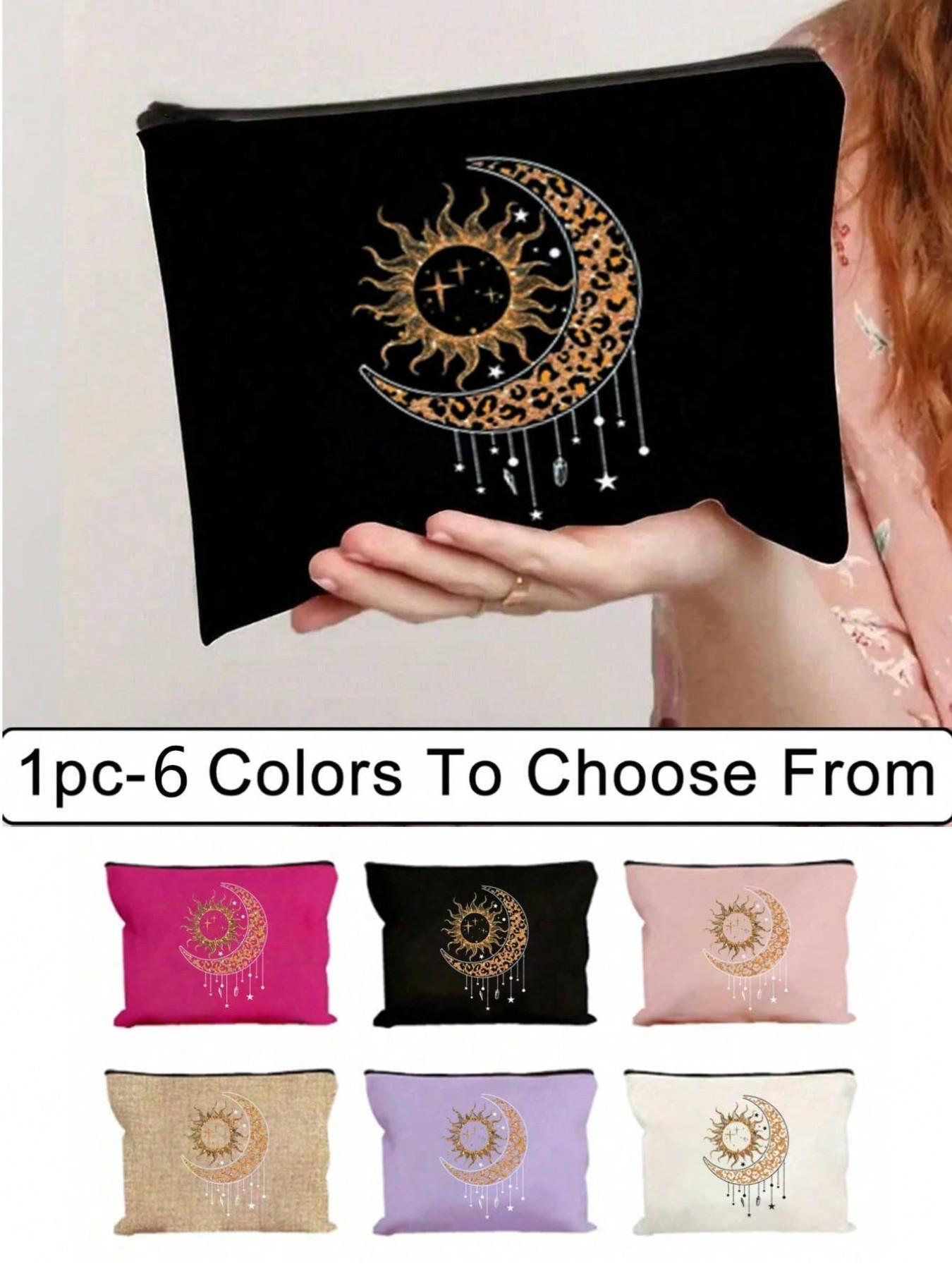 Ramadan Makeup Bag - Eid Gift, Multi-color Non-woven Storage Bag, Makeup Bag with Ramadan and Eid Patterns, Sun, Moon, and Star Designs, Foldable, Portable, and Durable Toiletry Bag