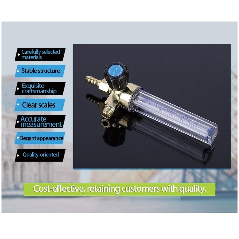 Full Copper Argon Flow Meter, Arc Welder Gas Flow Gauge, Co2 Float Flowmeter, Welding Pressure Reducer, Precision Measurement Tool