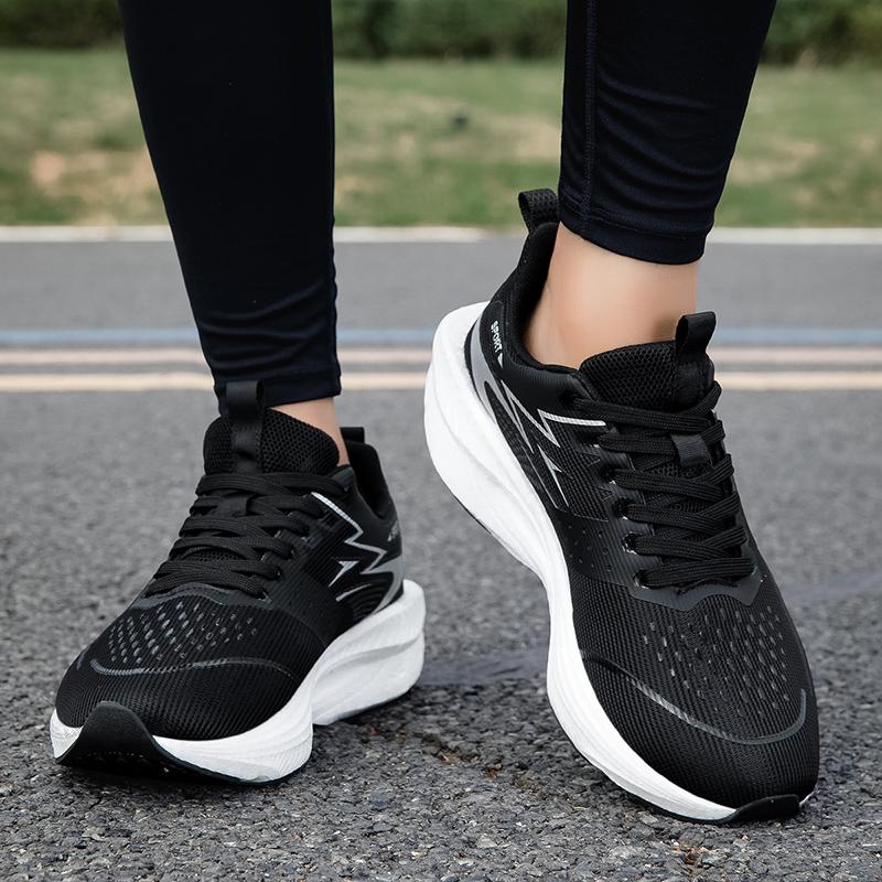 Spring New Casual Running Shoes, Comfortable Soft Thick Sole, Breathable Mesh Upper, Non-Slip Eva Sole, Ideal for Outdoor Activities