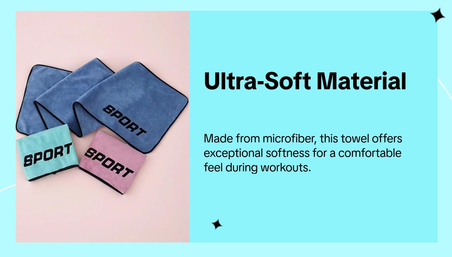 Ultra-Soft Microfiber Sports Towel for Adults, Quick-Dry High Absorbency Gym and Yoga Towel, Modern Design for Fitness Running Outdoor Activities