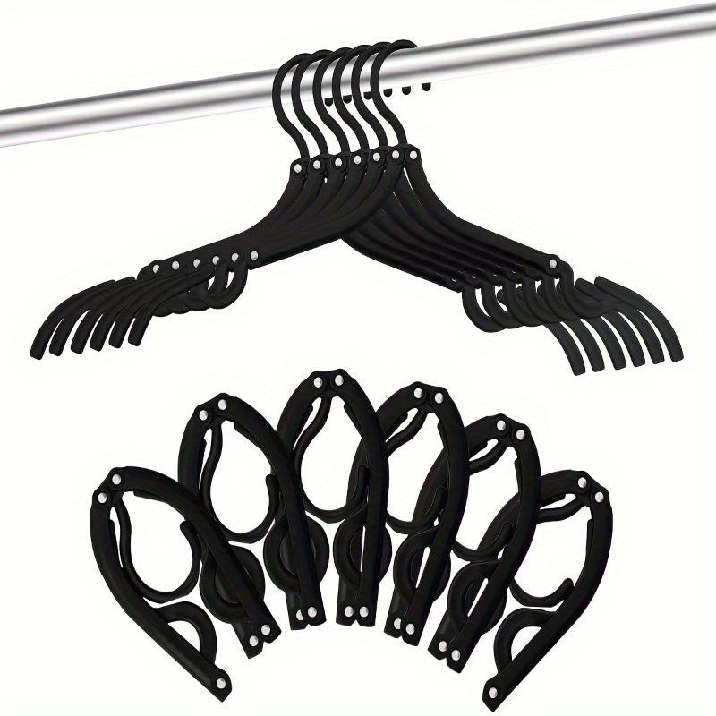 6pcs Multifunctional Magic Travel Folding Drying Rack Portable Small Support Hanger Retractable Travel Home Clothes Hanging