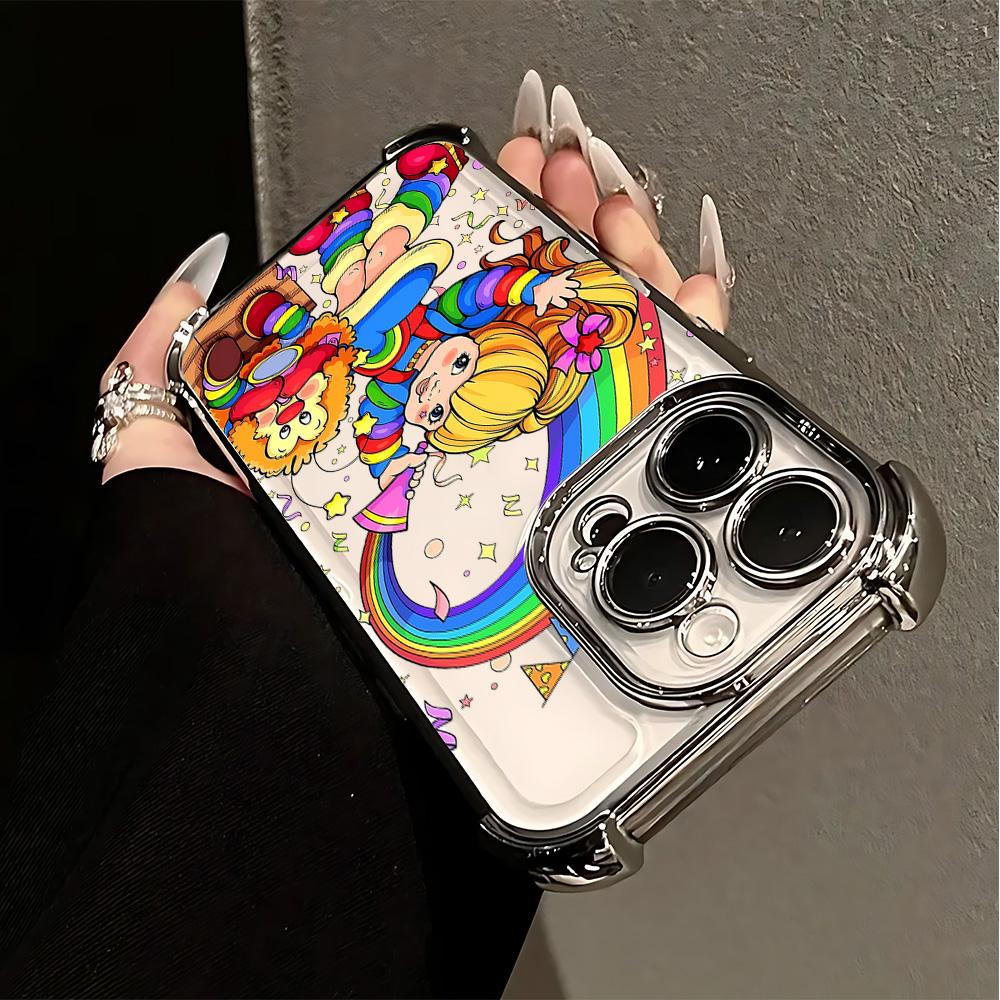 Cartoon Rainbows Brites Protective Phone Case Suitable for iPhone 17 16e 16 15 14 13 12 11 Mini Pro Max Air X XR XSMAX 8 7 Plus Anti Fall Transparent Soft Back Cover