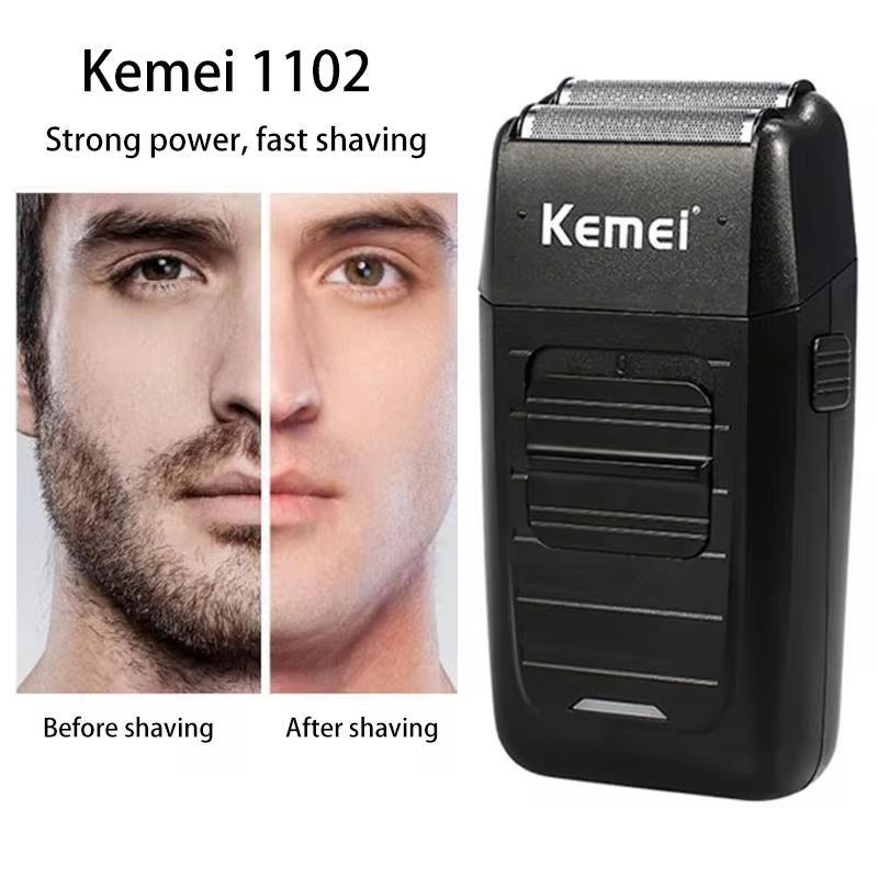 Kemei Rechargeable Electric Razor for Men, USB Charging, Wet/dry Shaving, Ergonomic Design, Long Battery Life, Perfect Father's Day Gift