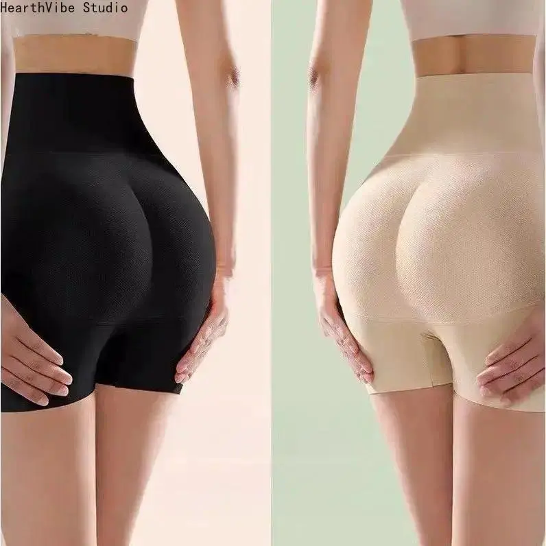Lady's Seamless Padded Boyshorts, Basic High Waisted Shapewear with 3D Butt Enhancer and Tummy Control, Multi-Size Snug Fit for Daily Wear, Lightweight, Full Coverage, Hip Lifting