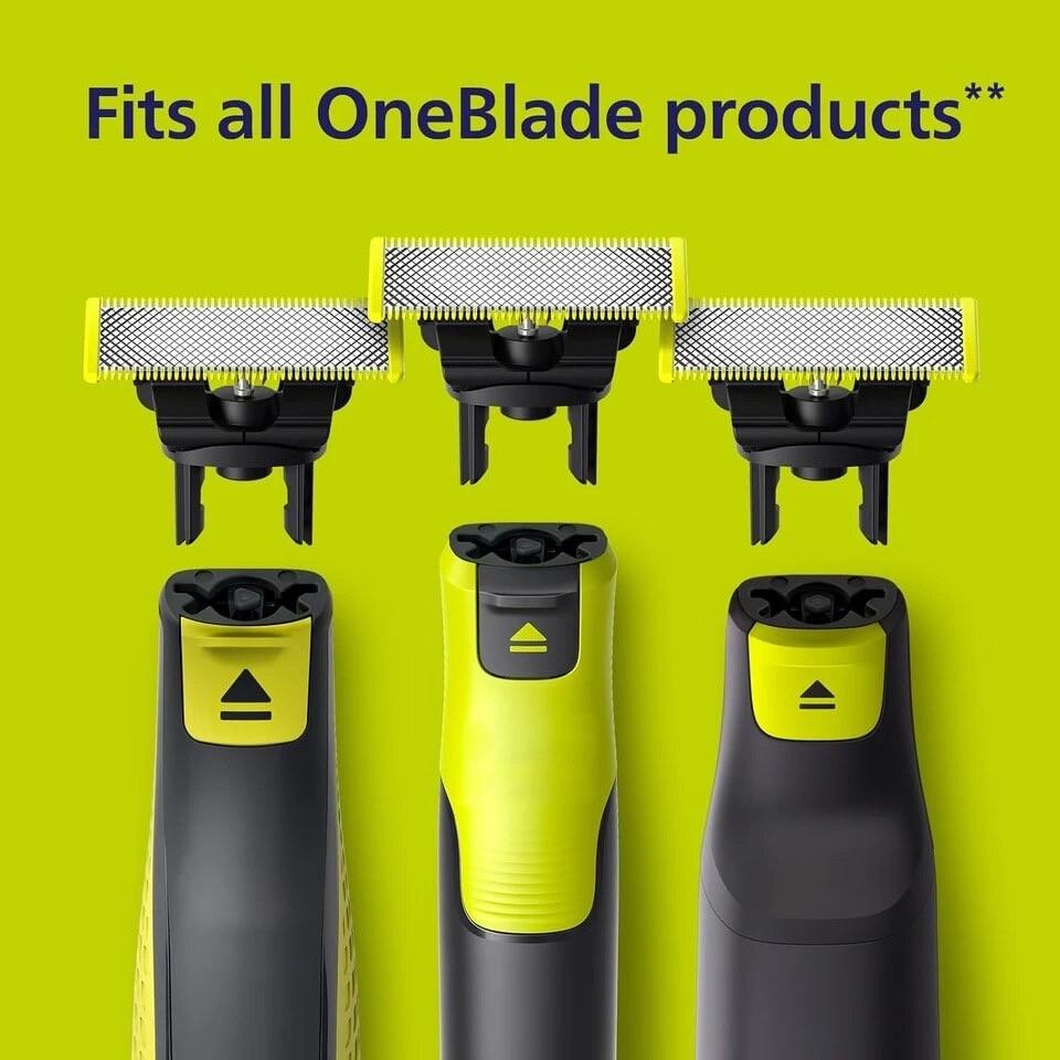 Oneblade Replacement Blades Compatible with Oneblade Qp2523, 6523, 2527, 2520, 2533, Durable Efficient Hair Removal Solution