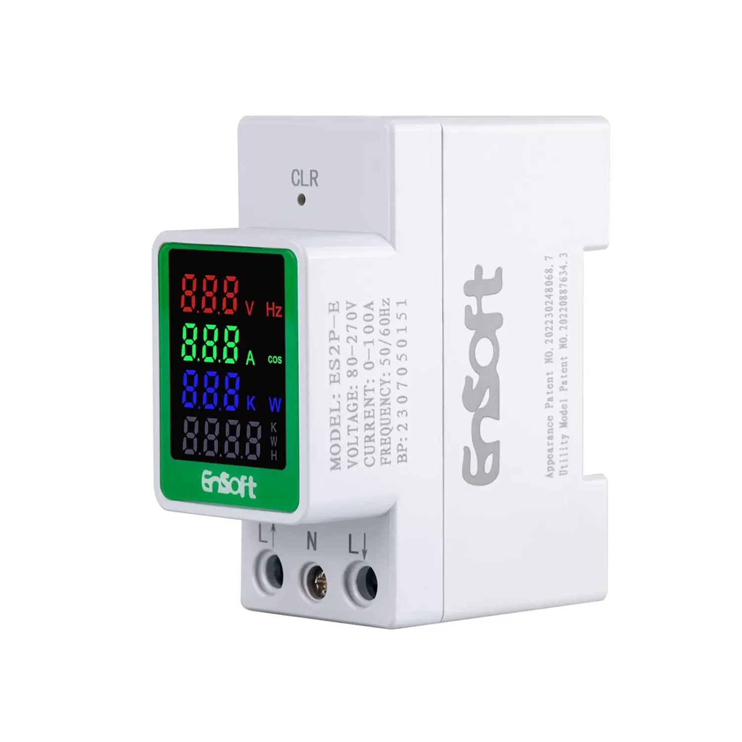 AC Digital Energy Meter, AC 80-270V 100A Ammeter Voltmeter with Built-in CT