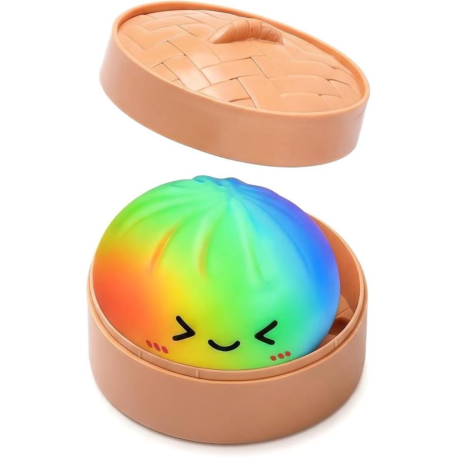 Glitter Dumpling Squishy with Box, Soft Sensory Squeeze Toy for Stress Relief, Mystery Glitter Dumplings, Decompression Dough