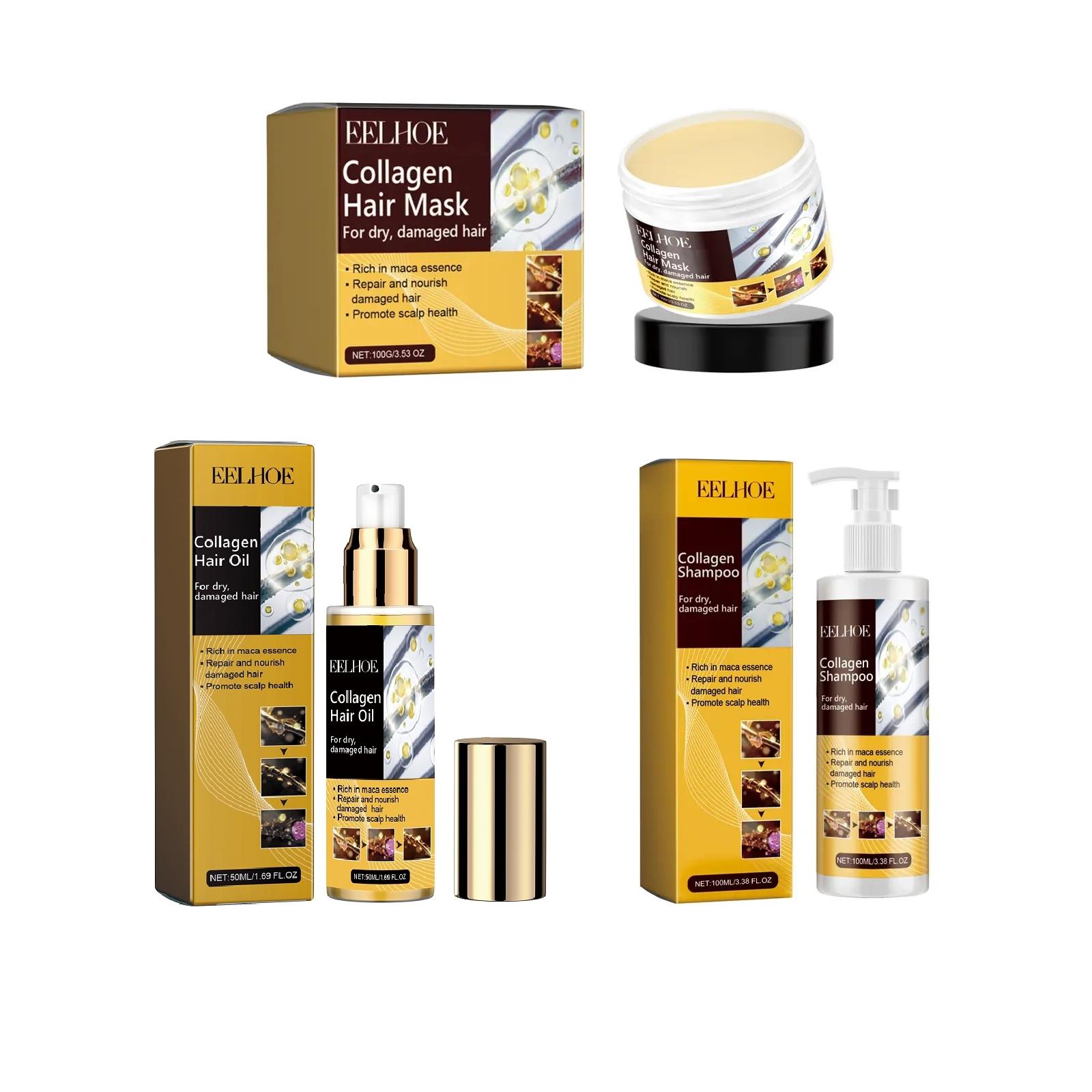 Eelhoe Collagen Hair Oil, Repair Split Ends, Improve Hair Quality, Nourish and Smooth Hair, Essential Hair Care Balm, Single Item