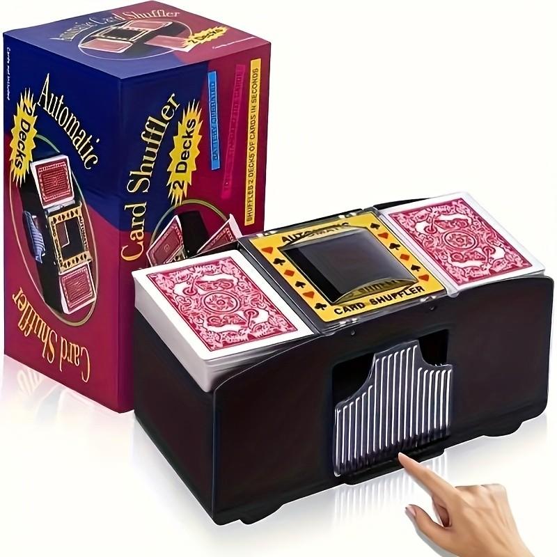 Automatic Card Shuffler Machine, Abs Material, Battery Powered, Compact Design with Clear Display, Ideal for Poker Games