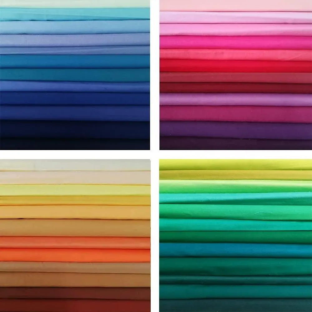 50 PCS 8" x 8" Precut Multi-Colors Cotton Fabric Squares Bundles for Sewing & Quilting Beginners