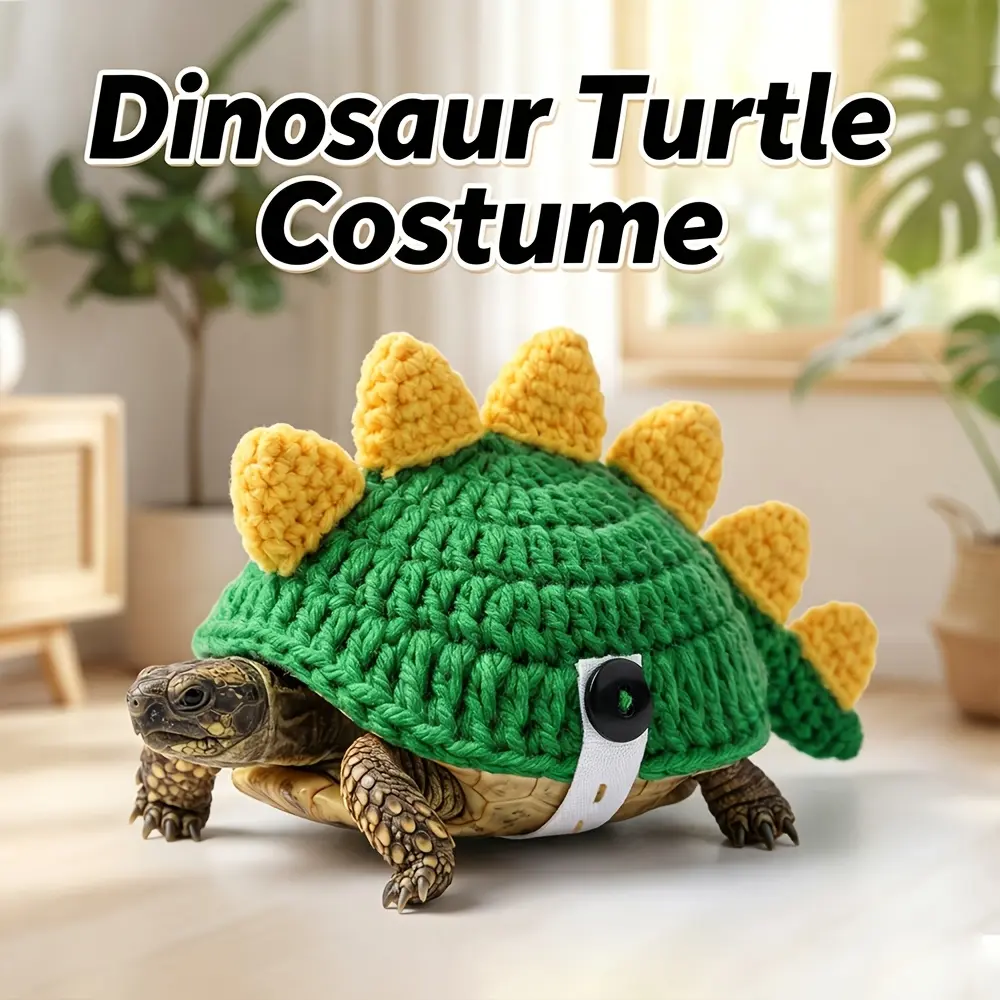 Knitted Pet Turtle Costume, Adjustable Elastic Turtle Outfit, Cute Little Turtle Pet Accessory