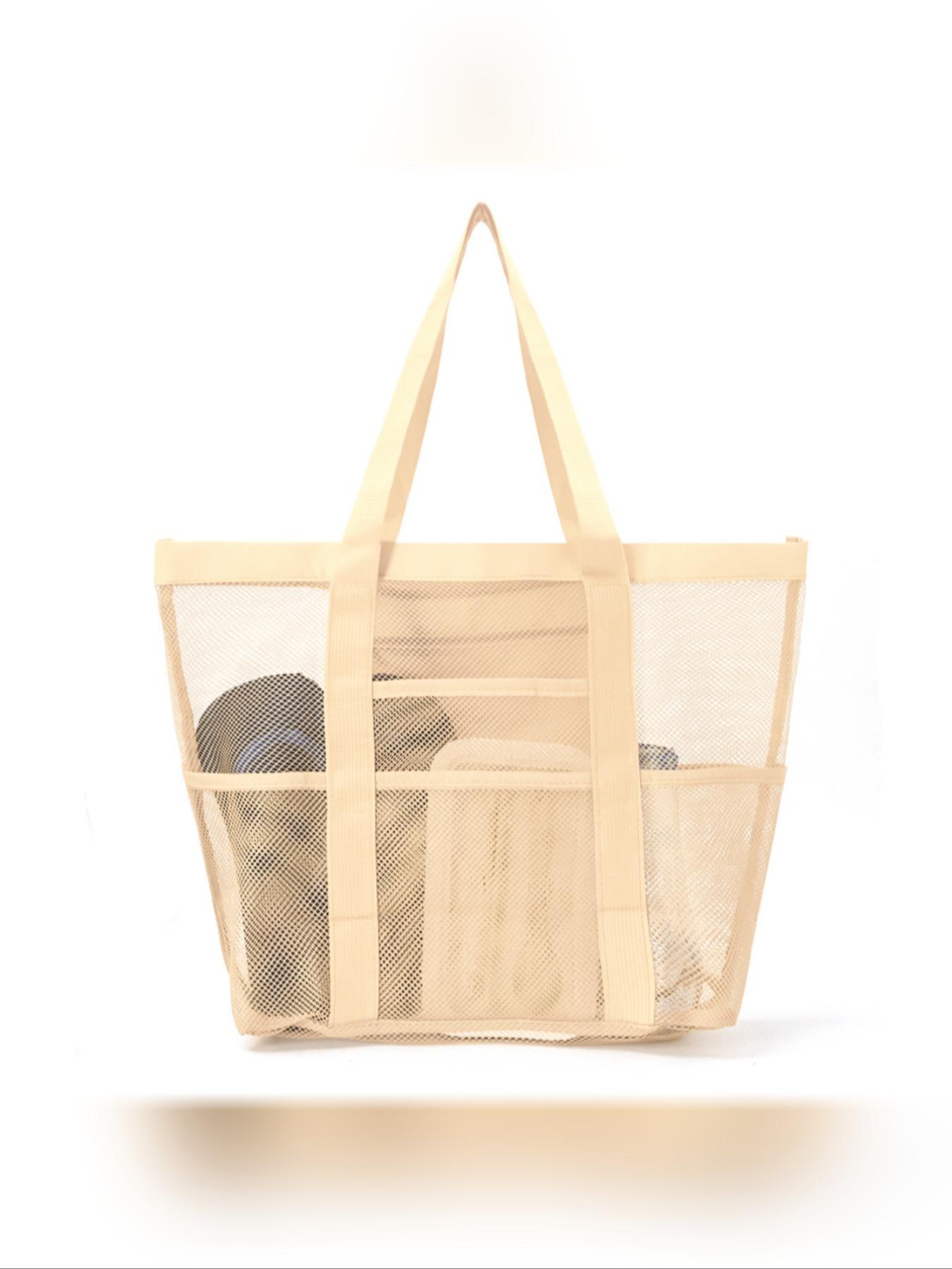 Large Capacity Beach Bag, High-Value Swimming Bag, Multifunctional Travel Shoulder Bag, Durable Fashion Cosmetic Storage Bag, Lightweight Beach Bag