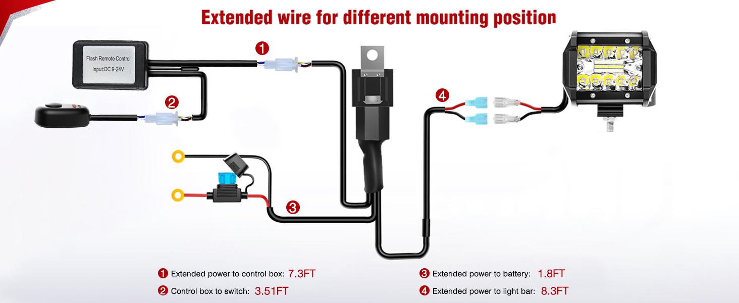 Nilight Remote Wiring Harness for LED Light Bar Wireless Strobe Flash Work Light Driving Lights 12V 20A 14AWG Remote Controller On Off Switch Waterproof Power Relay Blade Fuse-1 Lead Lighting Outdoor Black dealsforyoudays Nilight Remote Wiring Harness for LED Light Bar Wireless Strobe Flash Work Light Driving Lights 12V 20A 14AWG Remote Controller On Off Switch Waterproof Power Relay Blade Fuse-1 Lead Lighting Outdoor Black dealsforyoudays