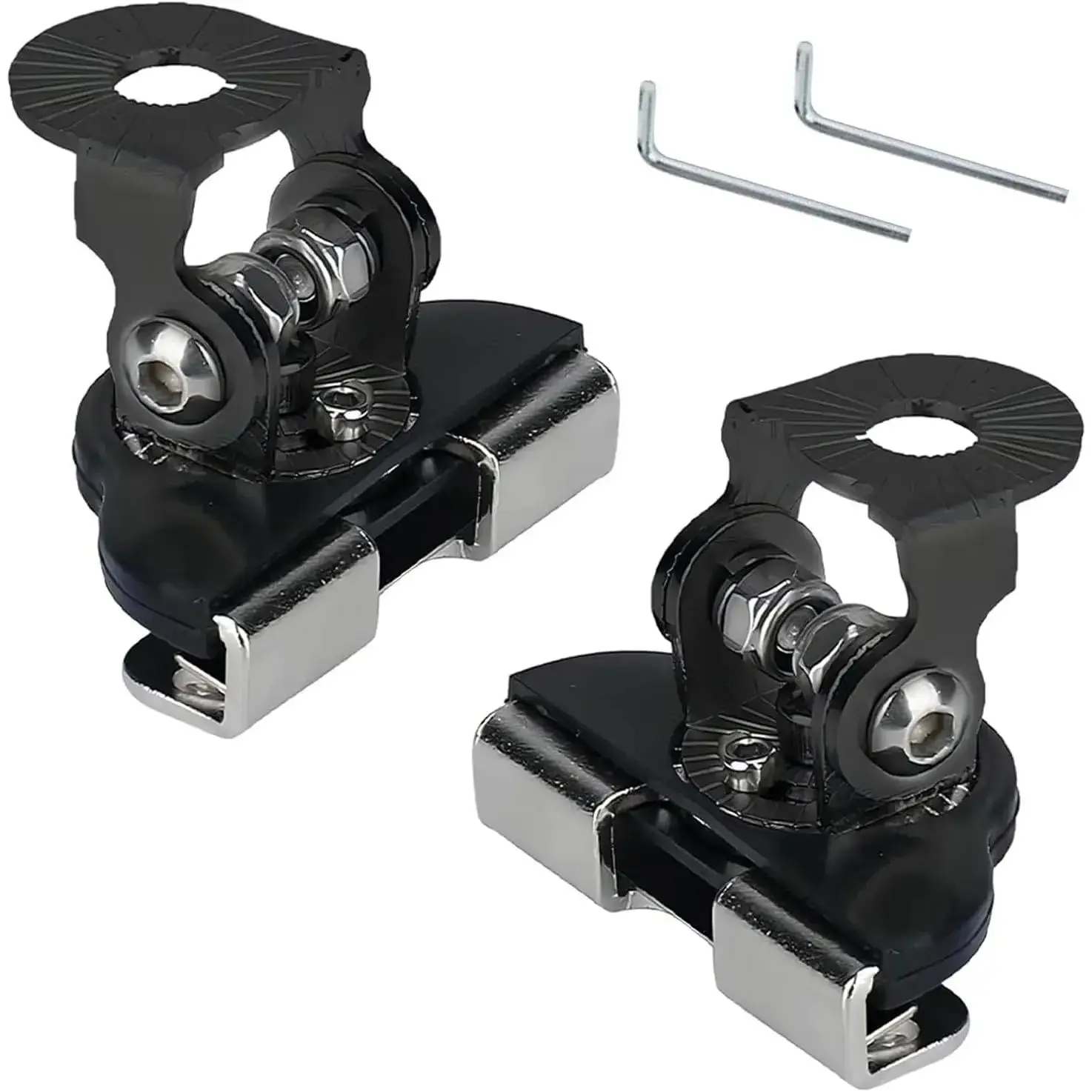 2 PCS Waterproof Adjustable Car Hood Light Bar Brackets - Non-Destructive Fixing Mounts for LED Spotlights, Work Light Base Buffer Auxiliary Lighting Accessories