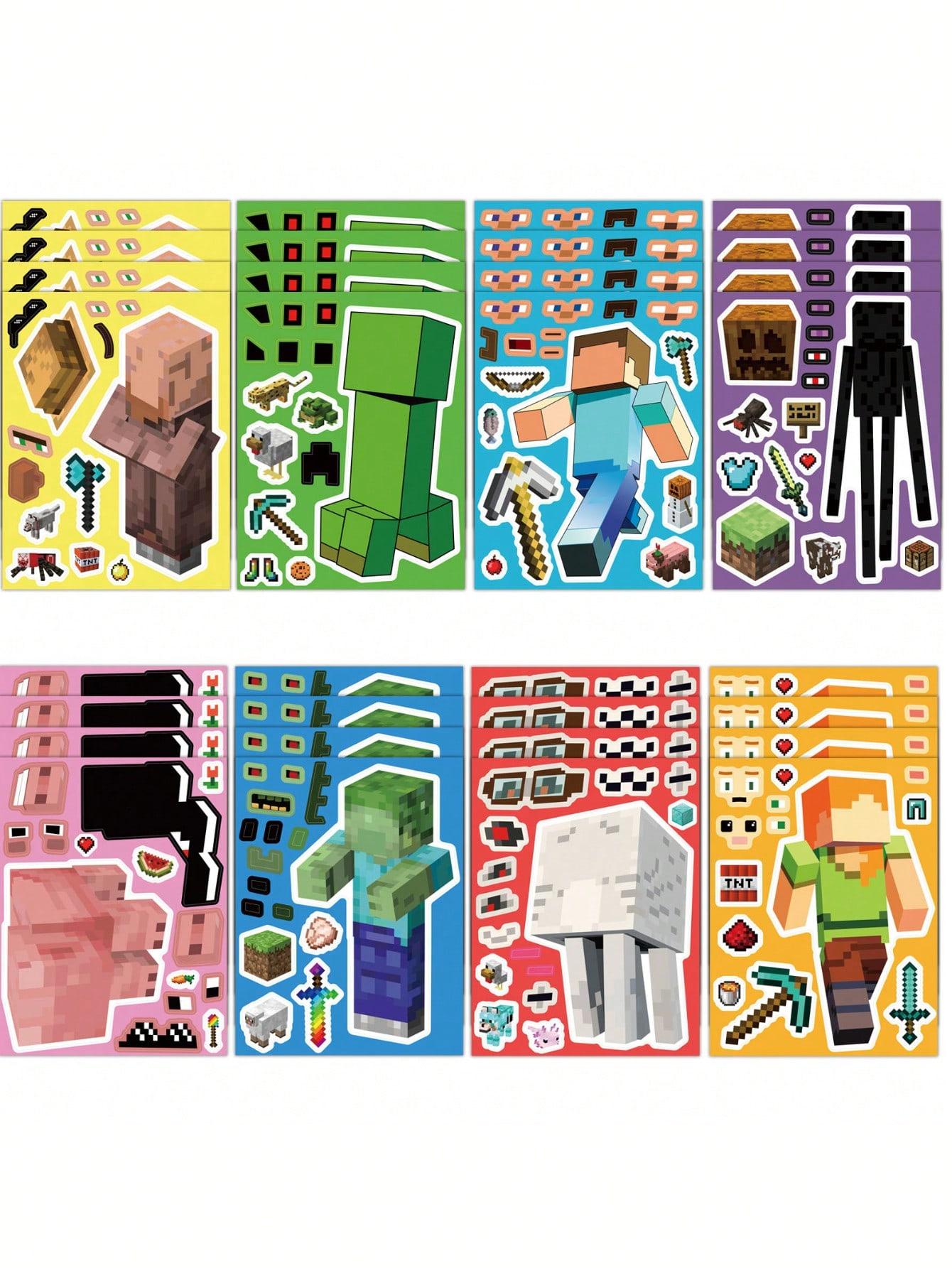 Pixel War Theme DIY Sticker Set, Notebook, Water Cup, Luggage, Phone Case, Creative Face Change Stickers, Perfect Gift for Friends