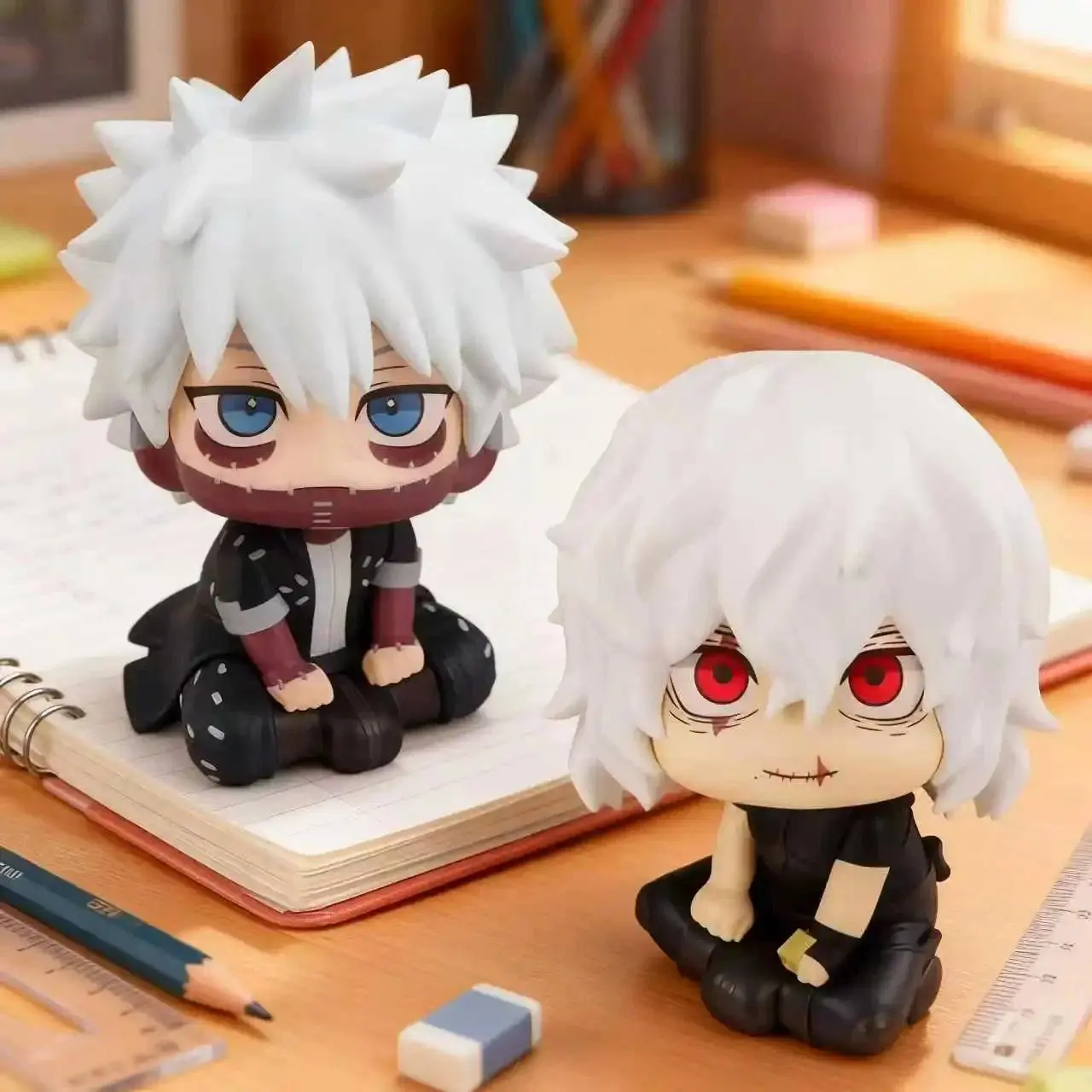 My Hero Academia Chibi PVC Figurine Set - Tomura Shigaraki Izuku Midoriya Katsuki Bakugo Collectible Toys Cute Anime Figures