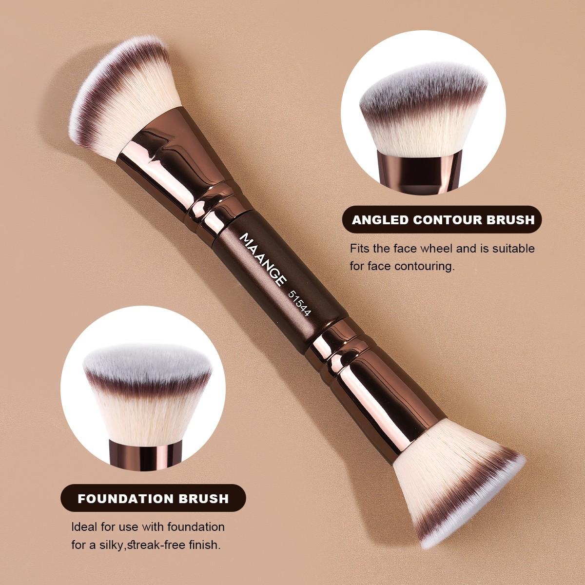 Maange 5-Piece Makeup Brush Set Includes Foundation Brush Concealer Brush Blush Brush Contour Brush Cosmetic Tools