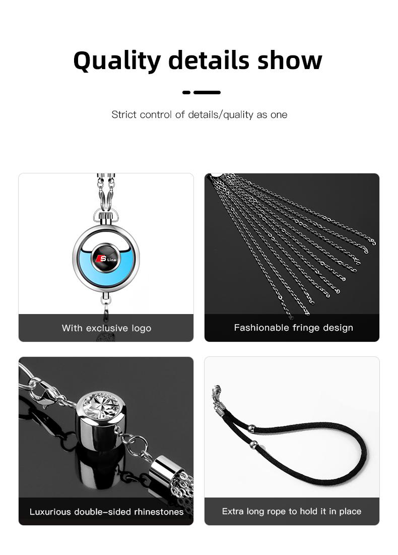 1Pcs Car Perfume Pendant Air Freshener Hanging Perfume Diffuser For Audi S Line A7 A3 A6 S8 TTS S5 Q8 Q4 Q5 A8L Q7 SQ2 A5 A4 S4 S6 SQ5 S7 SQ7 Q6 SQ6 SQ8 S7 S3 A8 A1 Q2 Q3 e-tron