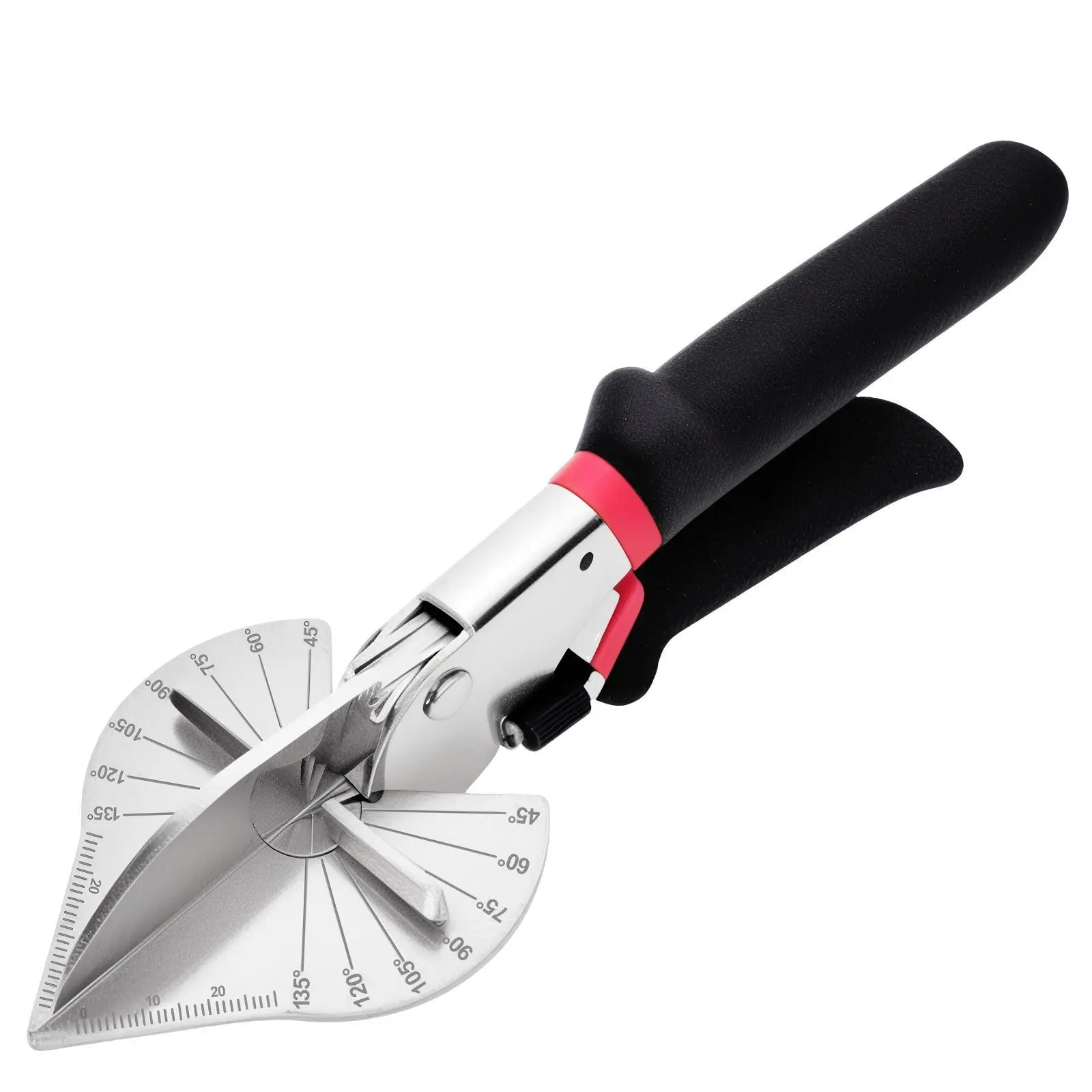 Multi-Angle Miter Shears, 45-135° Angle Cutting Tool for Construction Moulding, Trim, Soft Wood/PVC, Plastic