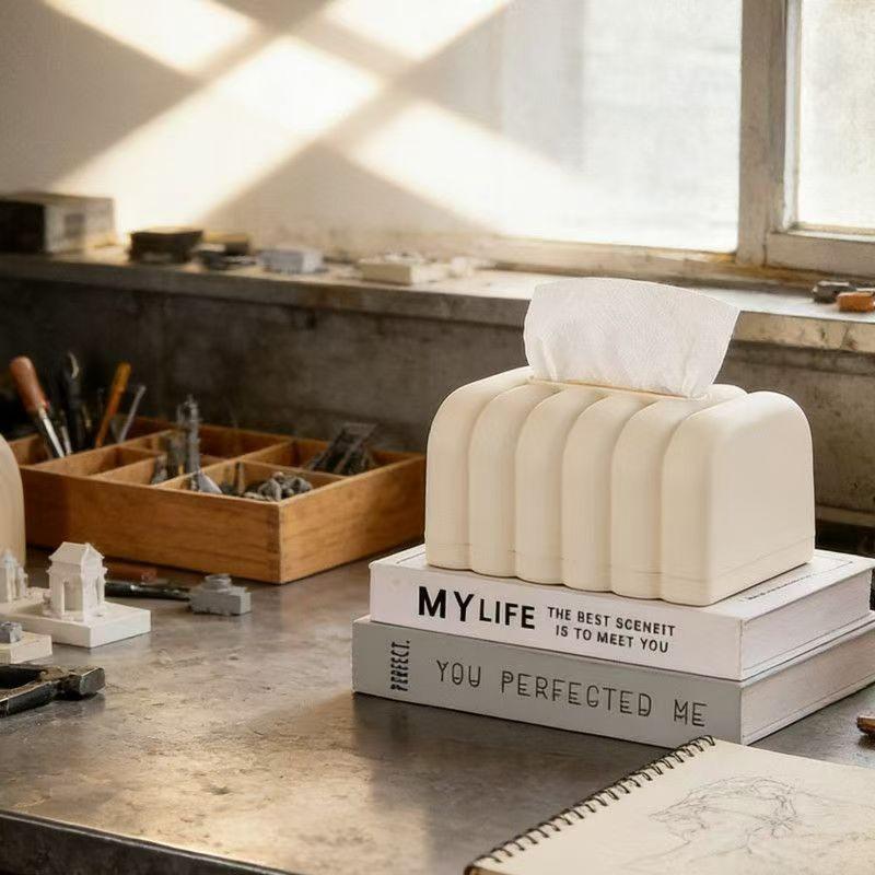 Durable Paper Towel Holder, Ideal for Vanity, Bathroom, Bedroom, Living Room, Large Capacity Storage Box, Organizer Tray