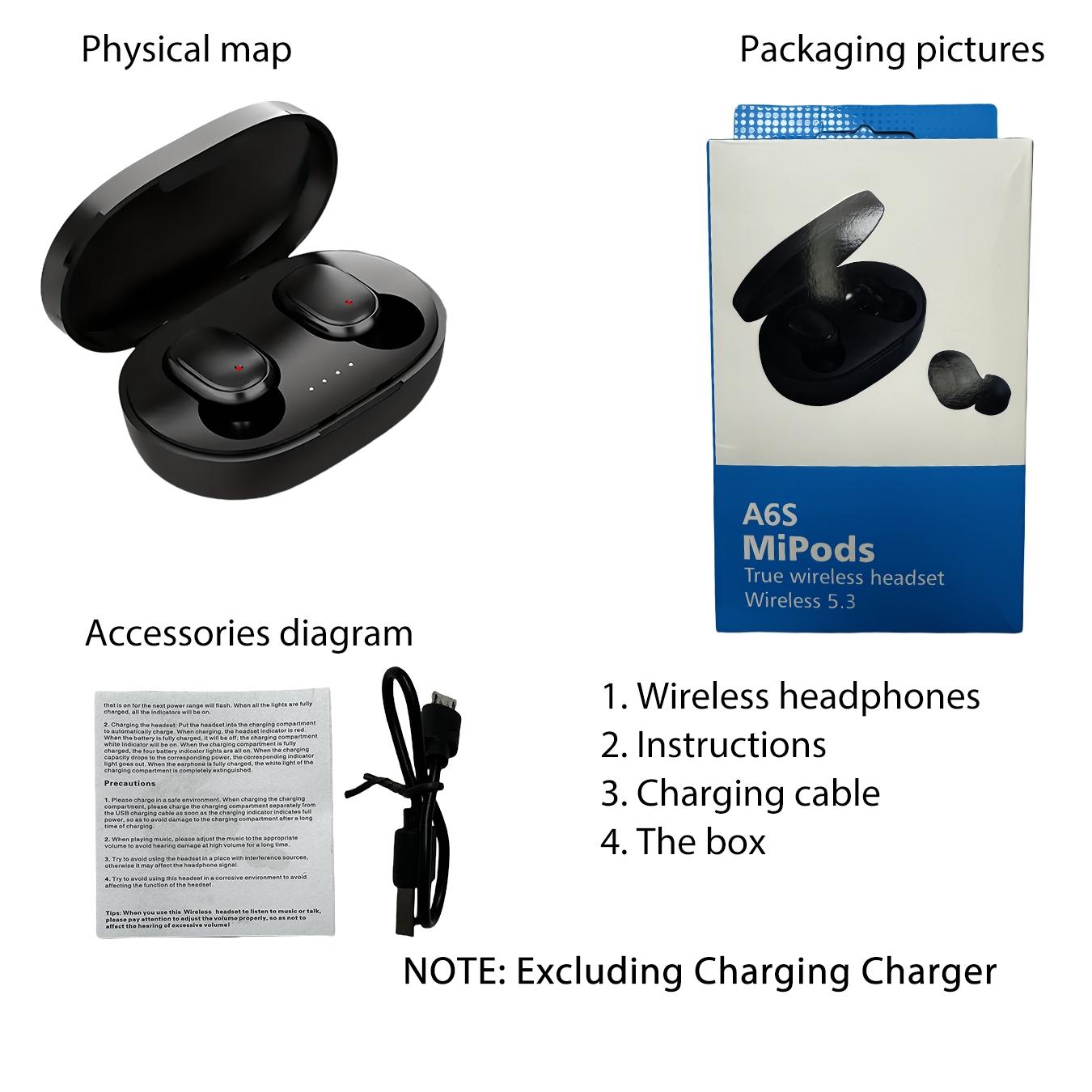 Wireless Earphone, In-ear Design Earphone with Charging Case, Noise Cancelling Headphone for Gaming, Sports, Office, Home, Audio, Earbuds Wireless, TWS Earbuds, Headset