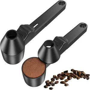 2 Pack Coffee Scoop with Funnel, 2 Tablespoon Measuring Spoon for Reusable K Cups, Mess-Free Refillable K Cup Pod Filling Scoop for Ground Coffee, Protein Powder, Tea