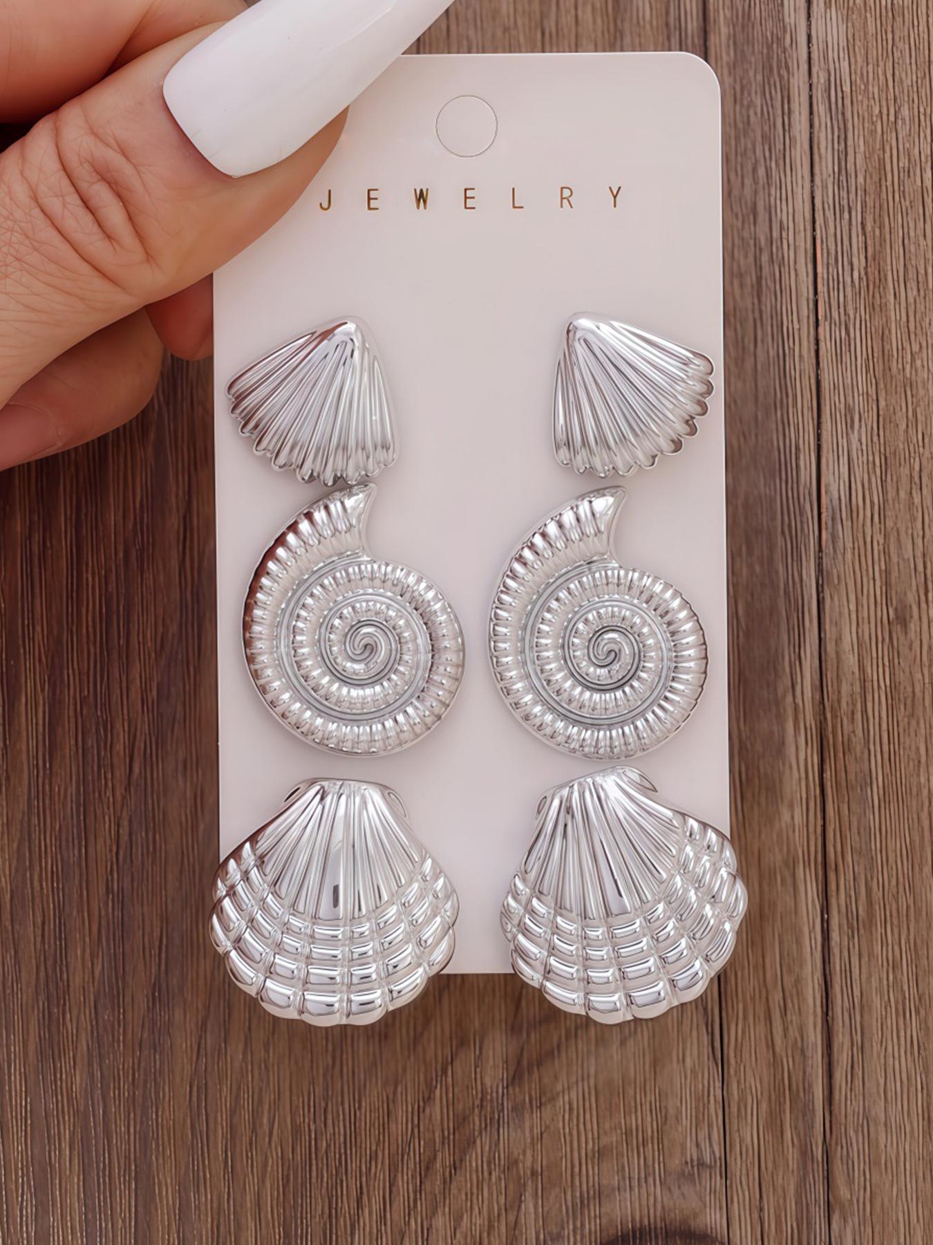 Summer Geometric Earrings Set, Fashion Ear Studs, Elegant and Stylish, Perfect for All Seasons, Versatile Jewelry for Any
