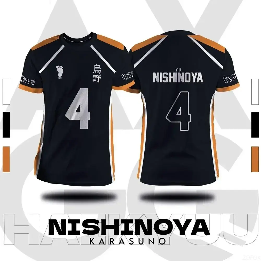 Haikyuu Fukurodani Hinata Anime Cosplay T-Shirt for Fans, 2025 New Fashion Men's Short-Sleeve Top for Role Play (12 Years Above)