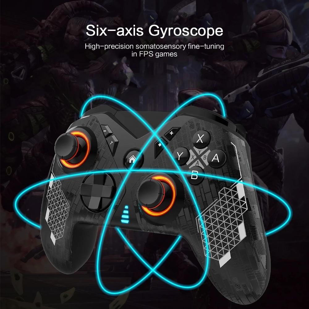 Pro Gaming Wireless Bluetooth Esports Controller for Switch PC Android Steam & Cloud Gaming. Ergonomic Adjustable Grips, High Precision Joysticks, Programmable Macros & Vibration. Dual-Mode Professional Gamepad, Rechargeable Portable Controller.