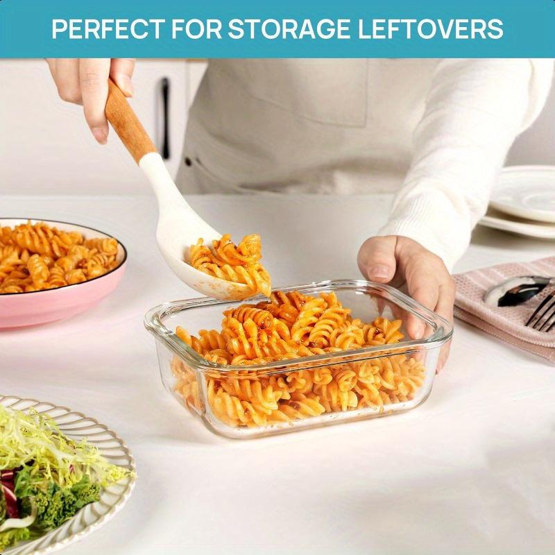 8-piece Borosilicate Glass Storage Containers with Lids, Leakproof Glass Containers for Pantry & Fridge
