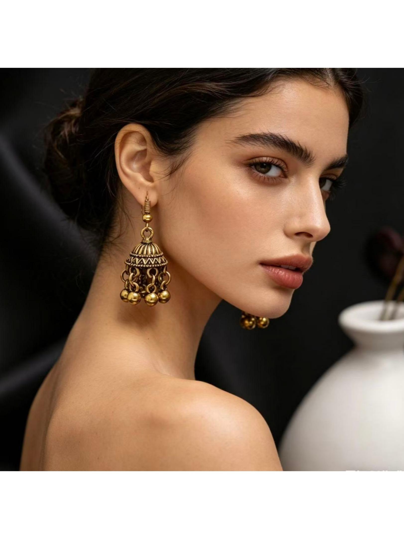 Vintage Ethnic Bell Earrings, Bohemian Style Fringe Ear Jewelry, Women's Exotic Fashion Accessories, Perfect Gift Idea