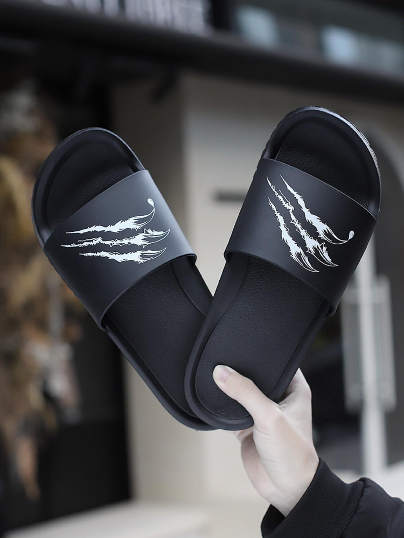 Men's Fashion Comfortable Sports Slippers, Open Toe Massage Slippers, Anti-Slip Breathable, Ideal for Spring Summer Outdoor Vacation Beach, Footwear