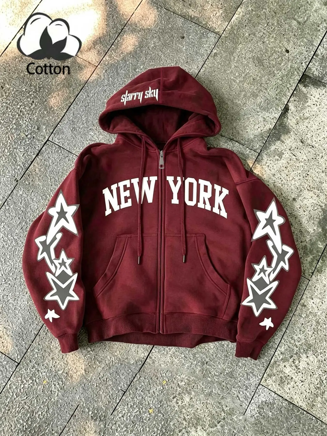 Unisex Streetwear Sweatshirt, Fitted Long Sleeve with Letter Pattern, Casual Hoodie for Daily Wear, Perfect for Y2K & Hip Hop Styles
