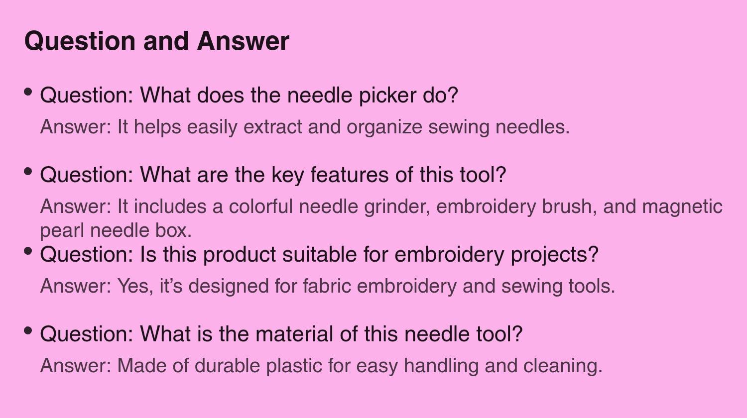 Macaron Color Needle Picker, Needle Grinder Tool, Fabric Embroidery Brush, DIY Sewing Tools, Pearl Needle Magnetic Box