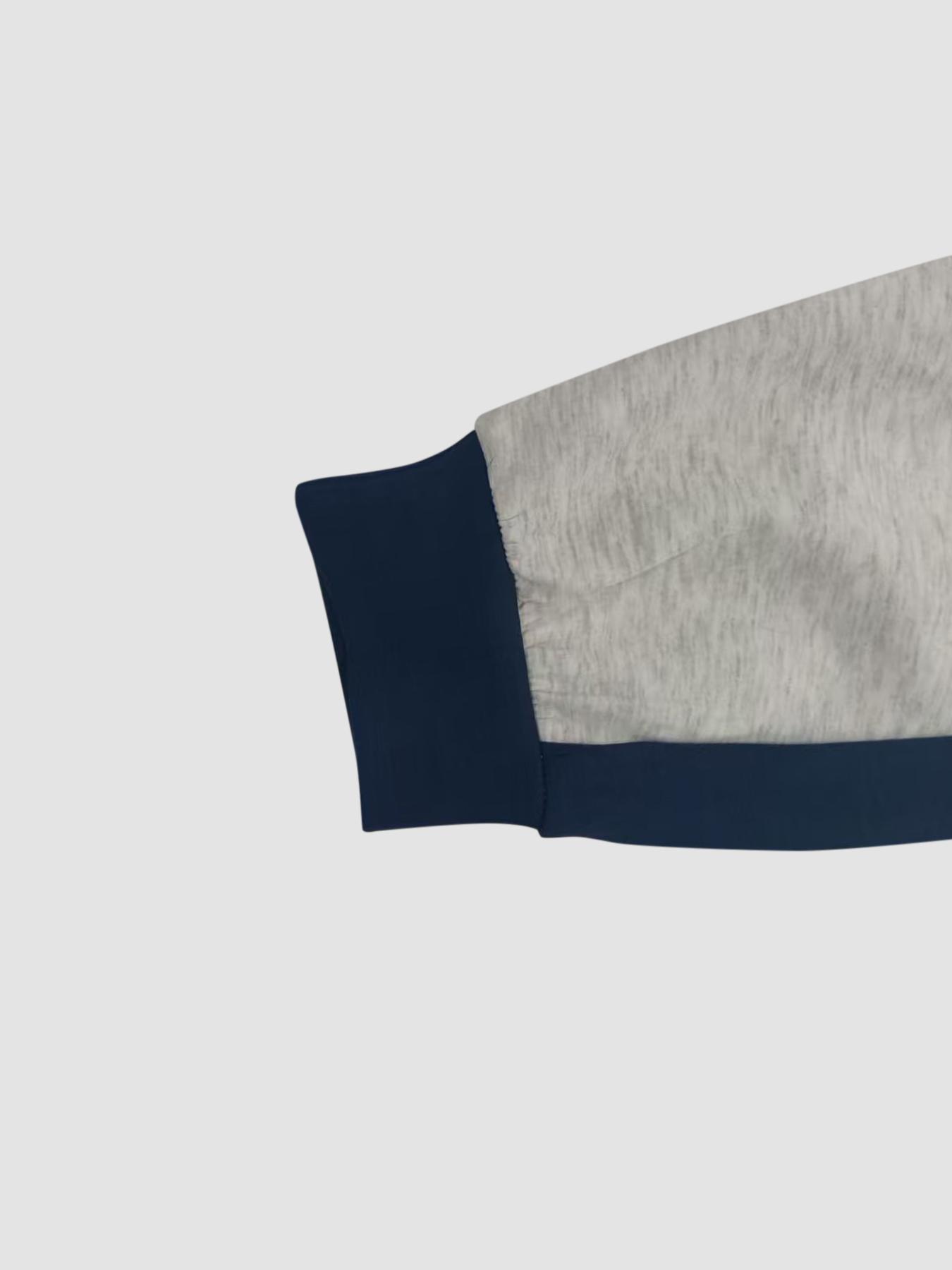 Women's Casual Patchwork Set, Colorblock Top & Loose-Fit Pants, Fall Winter, Comfortable Sportswear for Daily Wear, Athletic Activewear Tracksuits, Sweatsuit Sets, Sweatsuit Outfits