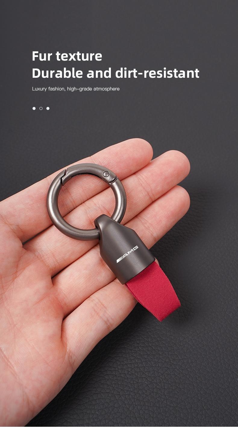 Zinc Alloy Leather Car Key Chain Strap Keyring For Mercedes Benz AMG GLE GLS CLA CLE GLC CLS GLA W223 W213 W206 W464 W247 W167 W166 W222 W205 W204 W177 W246 W212 W221 W463