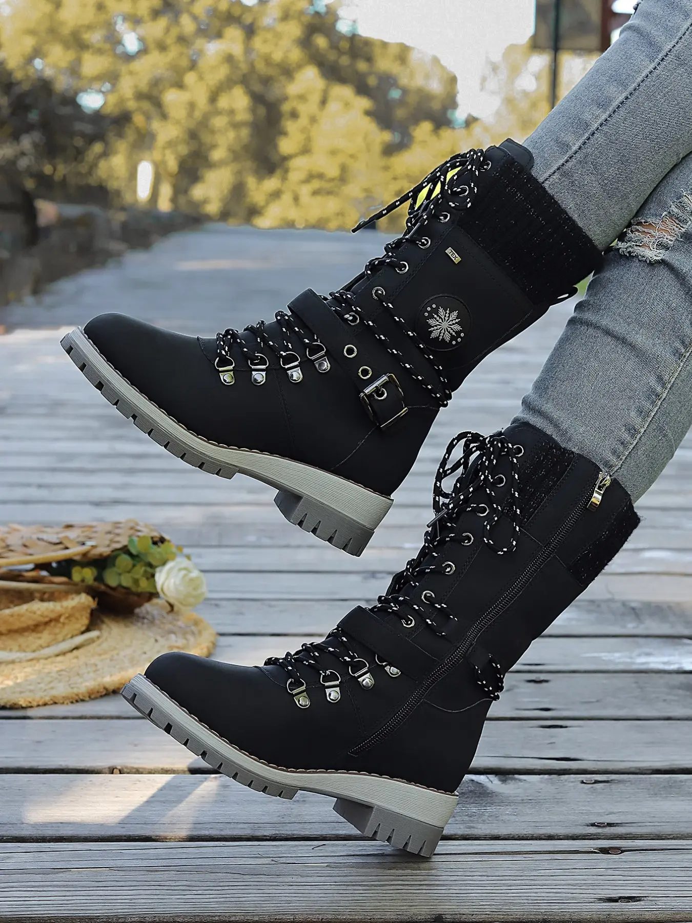 Women's Boots, Fall Boots, Fashionable Mid-Calf Design, Comfortable PU Leather & Rubber Sole, perfect for Casual & Formal Wear