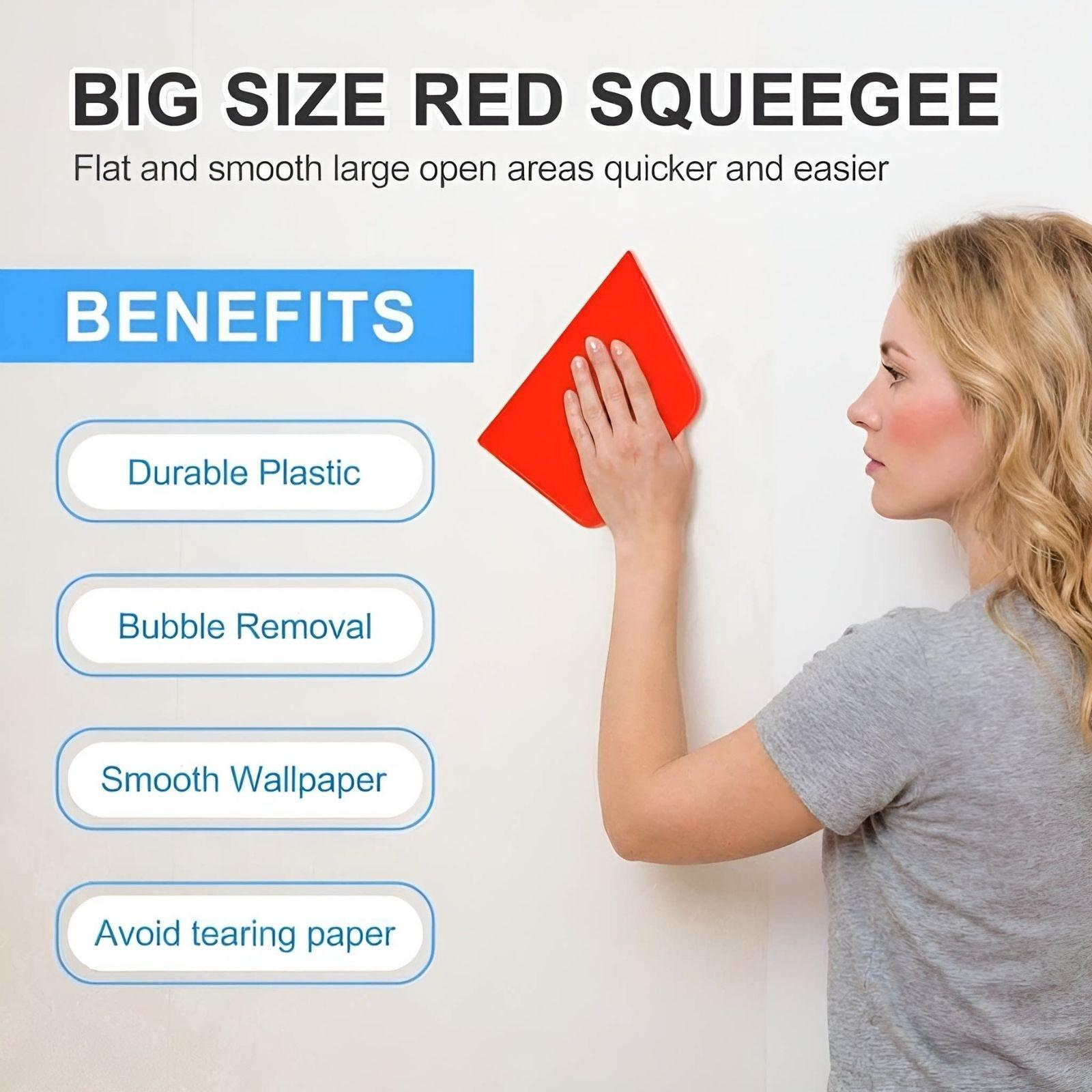 9pcs Peel and Stick Wallpaper Tools Set, Wallpaper Application Spatula, Felt Squeegee, Mini Tape Measure, 1 Craft Knife + 5 Metal Blades, Complete Window Tinting Kit, Car Film Application Tool,  for wallpaper, peel and stick wall tiles, Tinted Film